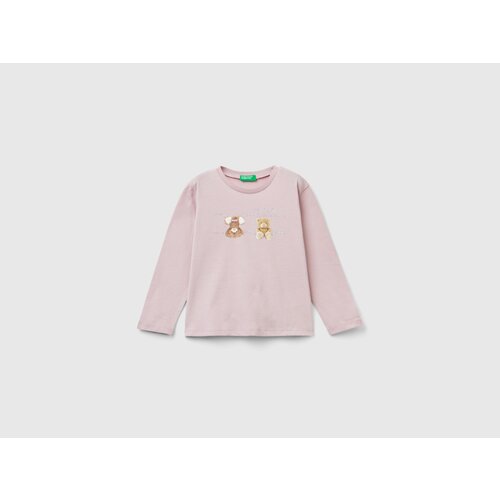 фото Лонгслив united colors of benetton, размер 82 (1y), розовый