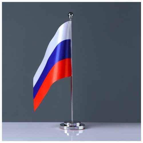 фото Флаг россии настольный "конференция" набор, 15х22 см, h штока=33 см 5122442 сима-ленд