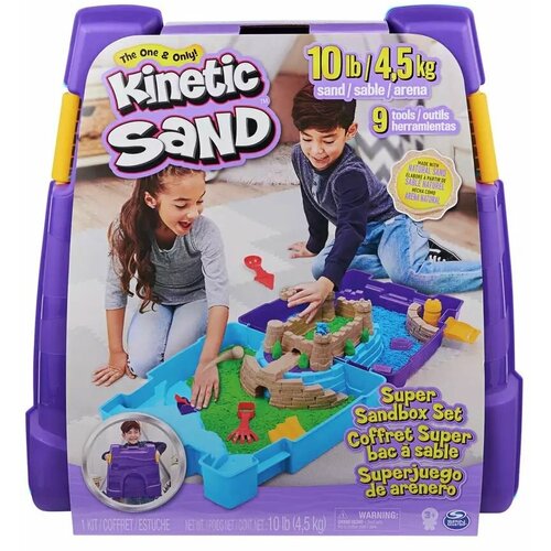 фото Набор kinetic sand кинетический песок с коробкой-песочницей (4,5 кг) нет бренда