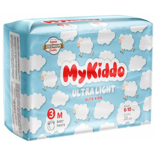 Подгузники-трусики Elite Kids ультратонкие M 6-10кг 38шт