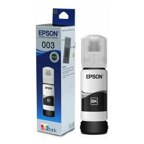 Чернила EPSON 003 (C13T00V198) для СНПЧ EPSON L3210/L3216/L3218, черные, оригинальные