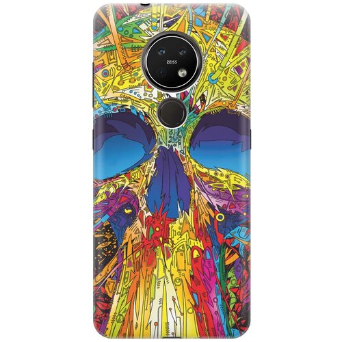 фото Re:paчехол - накладка artcolor для nokia 6.2 / 7.2 с принтом "череп красок"