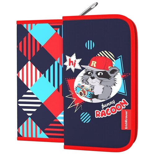 фото Пенал-книжка без наполнения erichkrause 110x205x25мм funny racoon