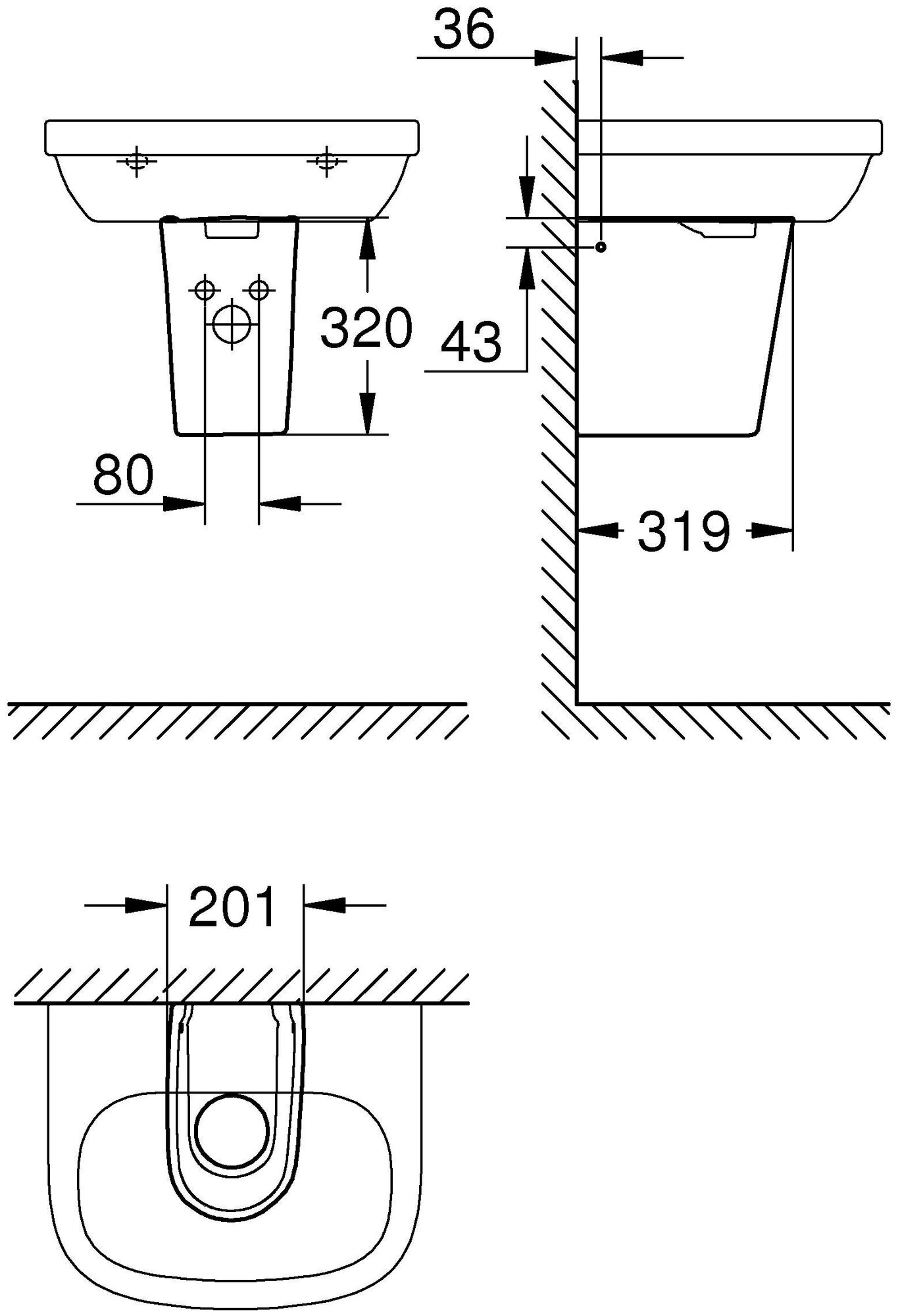 Полупьедестал GROHE Essence 39570000, альпин-белый - фотография № 4