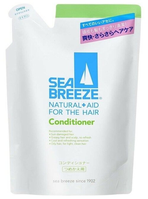 Shiseido кондиционер Sea breeze для жирной кожи головы и всех типов волос, 400 мл