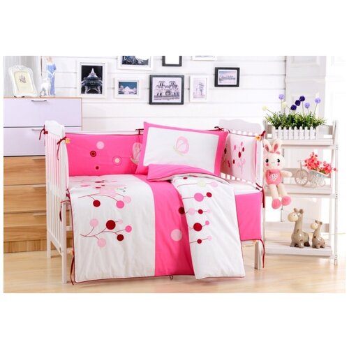 фото Постельное бельё dk-22 (комплект с бортиком) розовый dk-22-bort-439 valtery