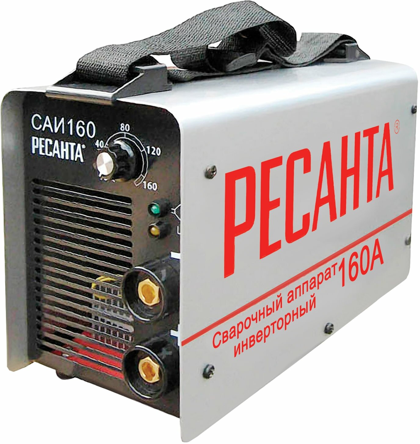 Сварочный аппарат Ресанта инверторный САИ 160, сварочный ток до 160 А, диаметр электрода до 4 мм