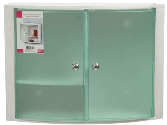 Шкафчик для ванной 084, прозрачно-зеленый
