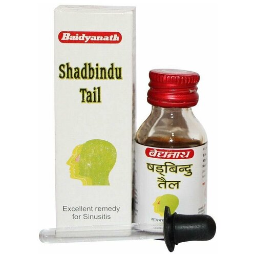 Шадбинду тел Байдинахт (Shadbindu Tai lBaidyanath) при насморке и гайморите Baidyanath, 50 мл