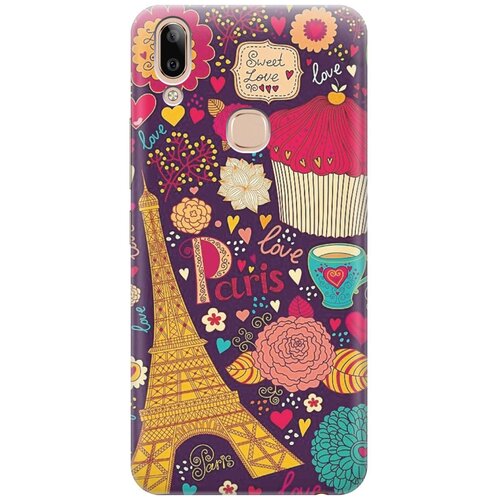фото Re:paчехол - накладка artcolor для vivo y85 / v9 с принтом "love in paris"