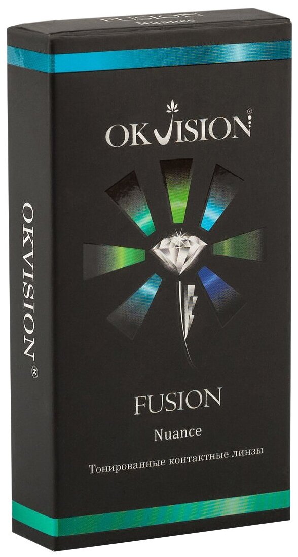 OkVision оттеночные контактные линзы Fusion Nuance Blue , -8.00 / 8,6 (6 линз)