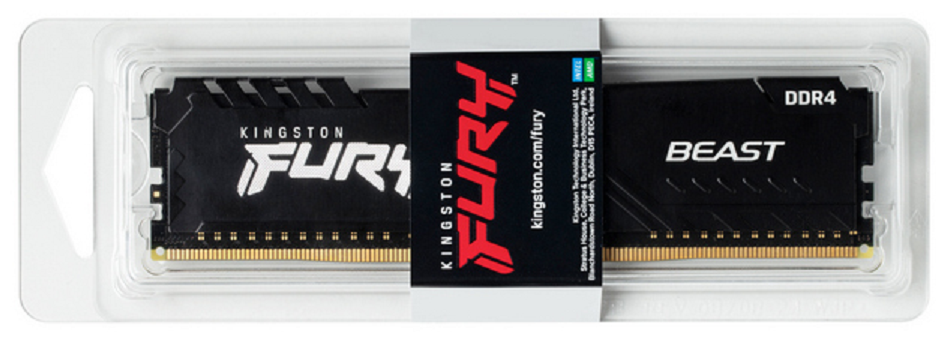 Оперативная память Kingston DDR4 8Gb 3200 MHz pc-25600 FURY Beast Black RGB (KF432C16BBA/8)