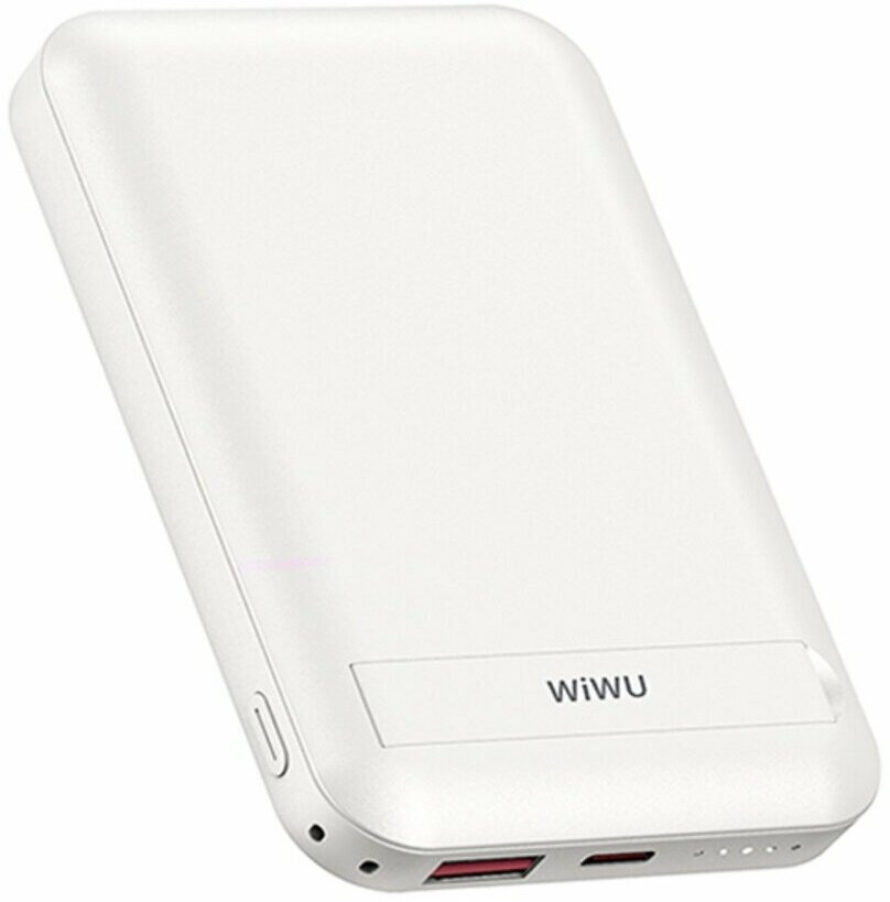 Внешний аккумулятор WiWU Snap Cube Magnetic Wireless Charger Power Bank 10000mAh White