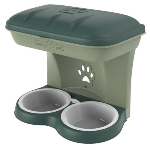 Миска Bama Pet Food stand Maxi для собак 2.2 л 2.2 л verde/green 50 см 52 см 29 см