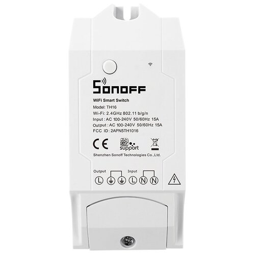 Реле Sonoff TH16 16 А