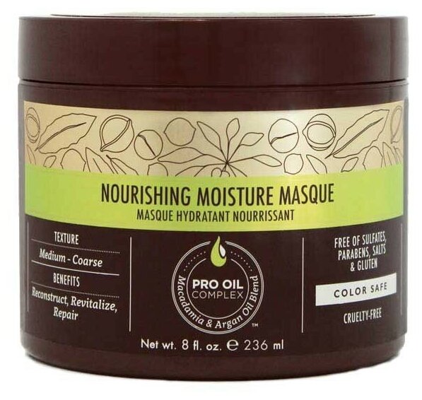 Macadamia Nourishing Moisture Питательная маска для волос, 236 мл