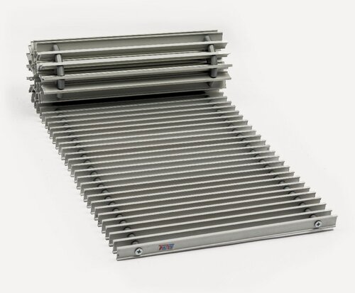 Изображение товара Решетка рулонная Techno РРА 350-0800/C алюминиевая, цвет серебро