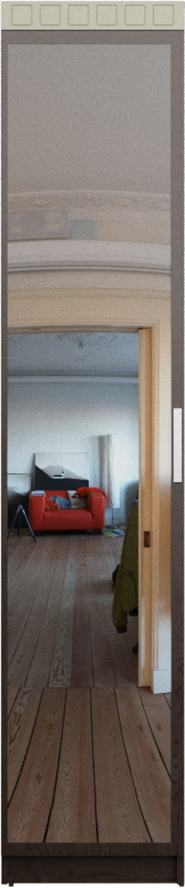Пенал Вайгач с зеркалом корпус ЛДСП размер 220/64/56,6 - фотография № 3