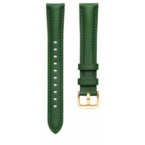 Кожаный ремешок для Huawei Watch Fit Mini и часов с креплением 16мм (зеленый)