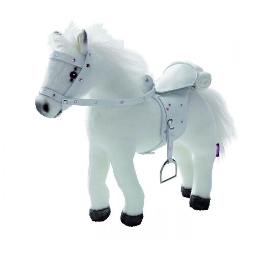 Купить Лошадь Gotz белая лошадь с седлом и уздечкой, со звуком (3401485), белый, пластик-текстиль