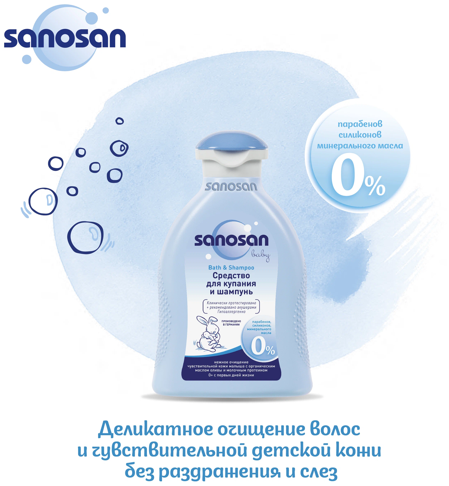 Средство Саносан для купания и шампунь 200 мл Sanosan - фото №5