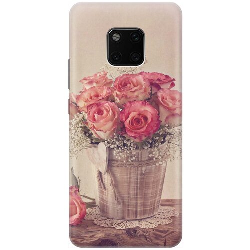фото Re:paчехол - накладка artcolor для huawei mate 20 pro с принтом "винтажные розы"