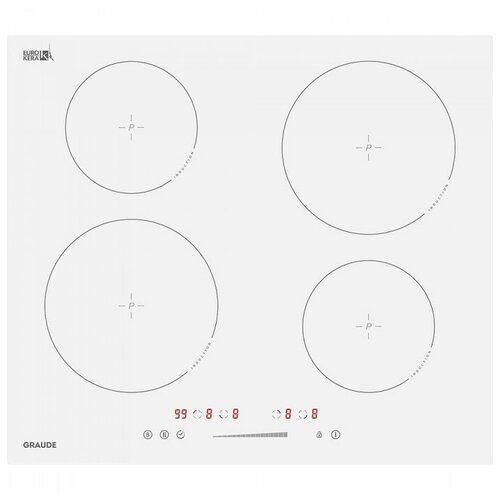 Индукционная варочная панель GRAUDE IK 60.0 AW, белый электрическая варочная панель graude ik 60 0 aw