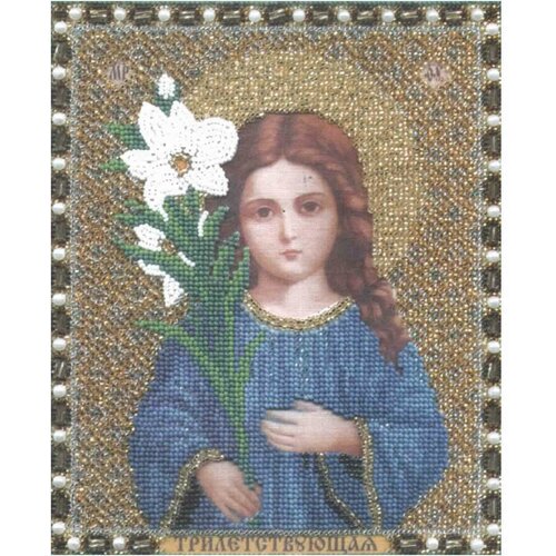 Вышивка бисером Икона Божьей Матери Трилетствующая 21.5x18 см набор для вышивания бисером икона божьей матери млекопитательница