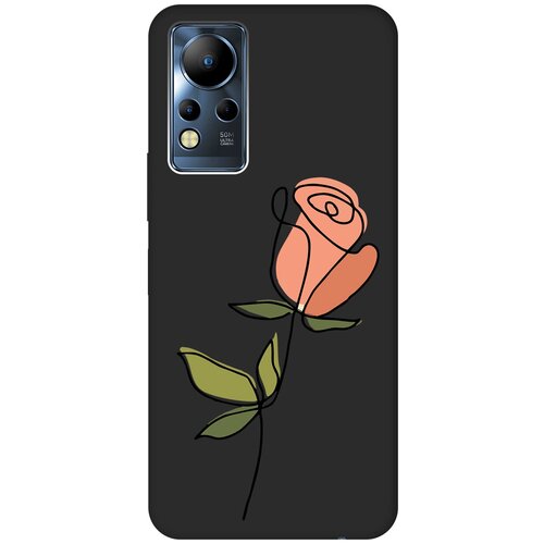 Матовый Soft Touch силиконовый чехол на Infinix Note 12 G88 / Инфиникс Нот 12 с 3D принтом Rose черный матовый soft touch силиконовый чехол на infinix note 12 g88 инфиникс нот 12 с 3d принтом 2007 w черный