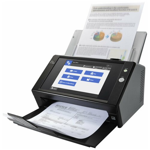 Сканер Fujitsu N7100 черный/серый fujitsu scanner fi 8150 сканер уровня рабочей группы 50 стр мин 100 изобр мин а4 двустороннее устройство апд usb 3 2 светодиодная подсветка