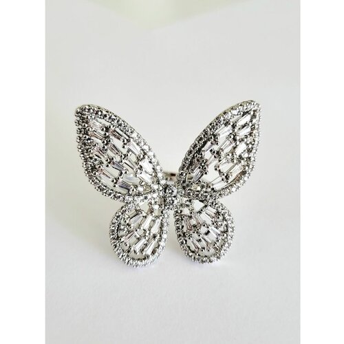 фото Кольцо помолвочное verba, кристалл, серебряный