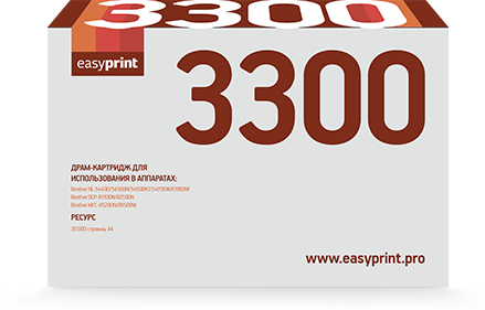 Драм-картридж EasyPrint DR-3300 черный совместимый с принтером Brother (DB-3300)