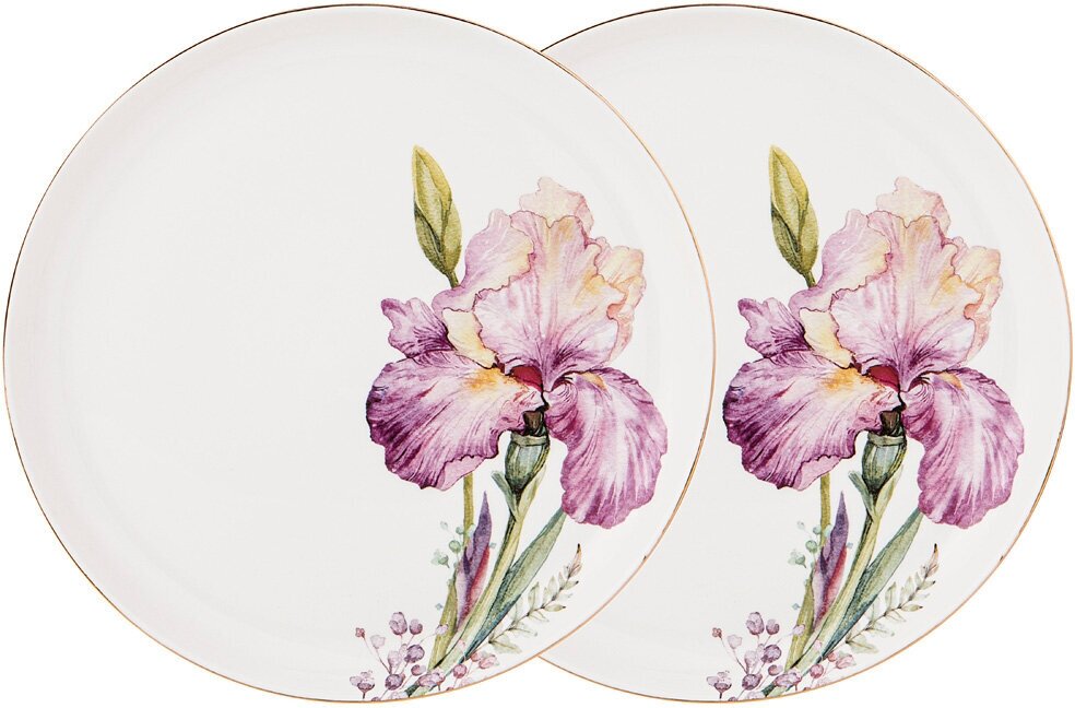 Набор тарелок обеденных iris 2 шт Lefard (590-349)
