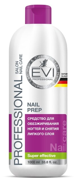 EVI professional Средство для обезжиривания ногтей и снятия липкого слоя Nail Prep 1000 мл