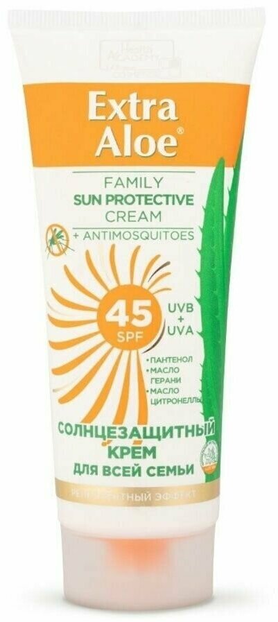 Солнцезащитный крем для всей семьи фактор 45 с репеллентным эффектом, 100 мл