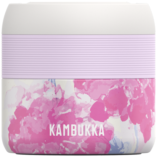 фото Термос для еды kambukka bora pink blossom, 0.4 л розовый