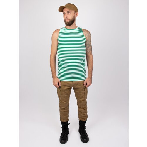 фото Майка kamukamu, размер 60-62, зеленый, белый