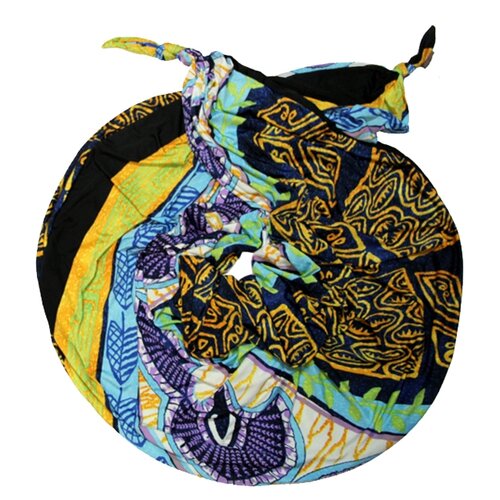 фото Двойной шарф-долька оланж ассорти с узелками серия сингапур из вискозы