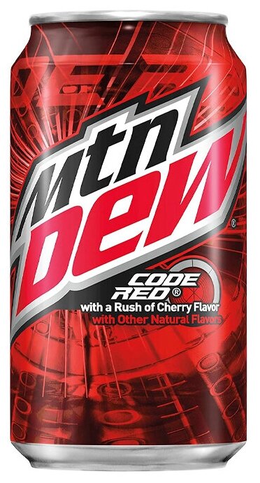 Газированный напиток MTN Dew (Mountain Dew) Code Red (США), 355 мл (6 шт) - фотография № 2