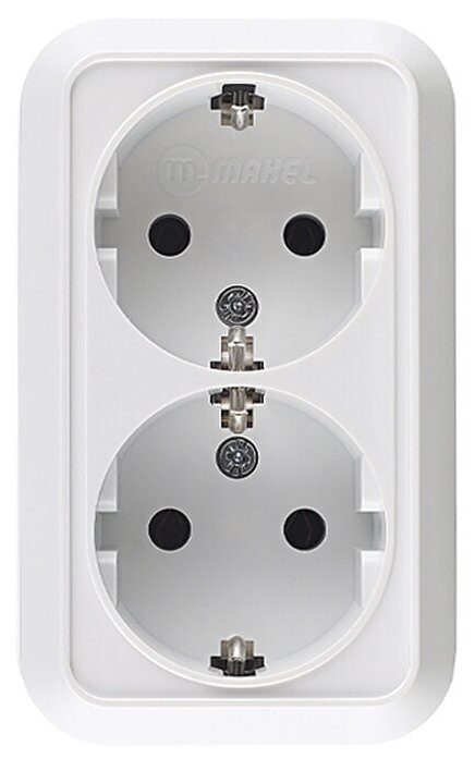 Розетка Makel Siva Ustu накладная белая (45182)