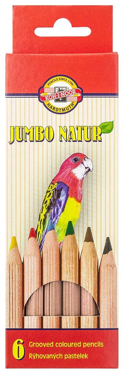 Карандаши утолщённые Jumbo Natur 2171/06N, 6 цветов