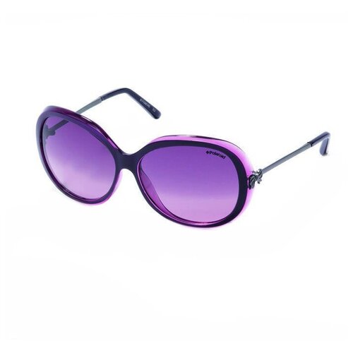 фото Солнцезащитные очки polaroid, бабочка, оправа: металл, градиентные, поляризационные, с защитой от уф, устойчивые к появлению царапин, для женщин, фиолетовый