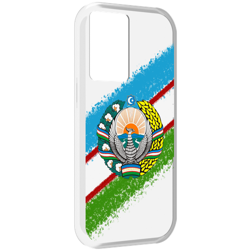 Чехол MyPads Герб флаг Узбекистана для OnePlus Nord N20 SE задняя-панель-накладка-бампер