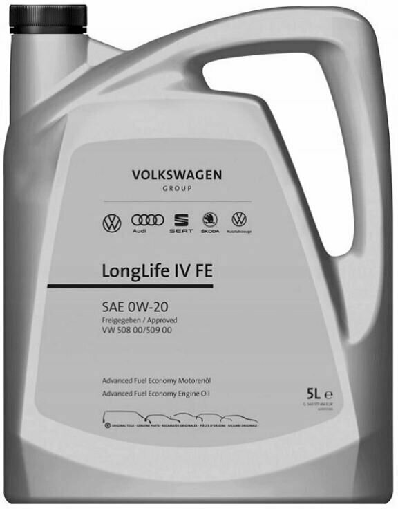 Моторное масло Volkswagen LongLife IV FE 0W-20 508 00/509 00 кан. 5 л