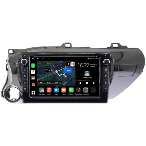 Штатная магнитола Toyota Hilux 8 (2015-2022) (руль слева) Canbox M-Line 7825-1071 Android 10 (4G-SIM, 2/32, DSP, QLed) С крутилками (авто без магнитол