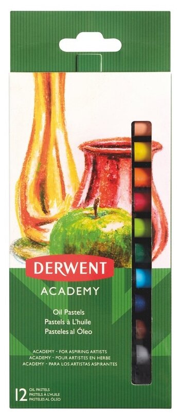 Derwent Пастель масляная Academy 12 цветов (2301952)