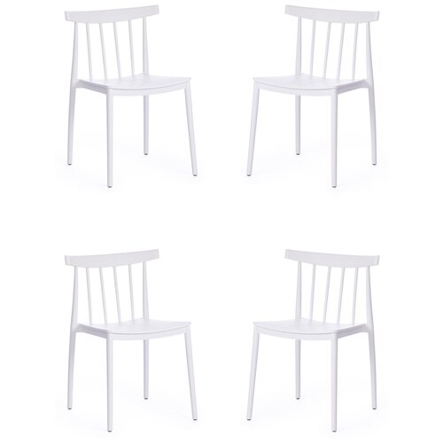 Комплект стульев TetChair FERMA (mod. 707), 4 шт. , пластик, белый
