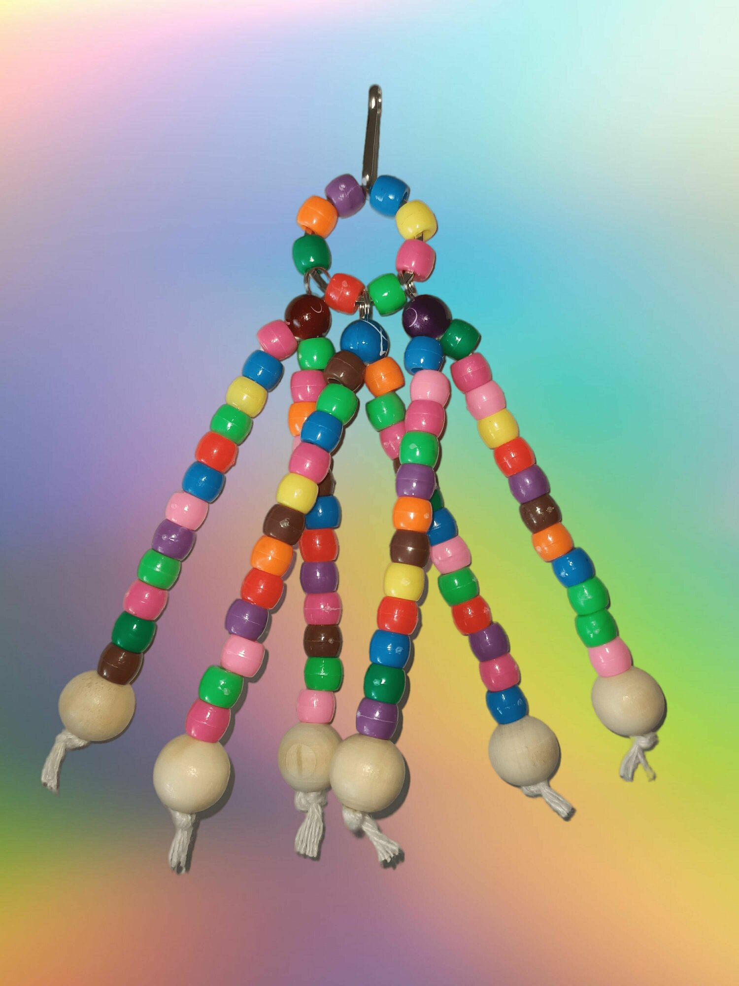 Игрушки / игрушка с бусинами и кольцами для попугаев - фотография № 1