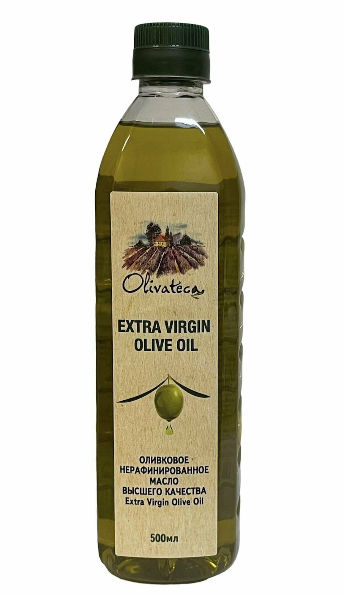 Масло оливковое OLIVATECA Extra Virgin Нерафинированное ПЭТ 500МЛ