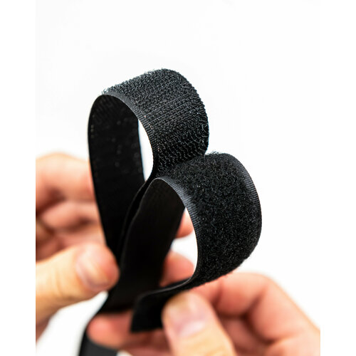 Пришивная Липучка ШовМаркет, ширина 20мм, длина 1м, цвет чёрный